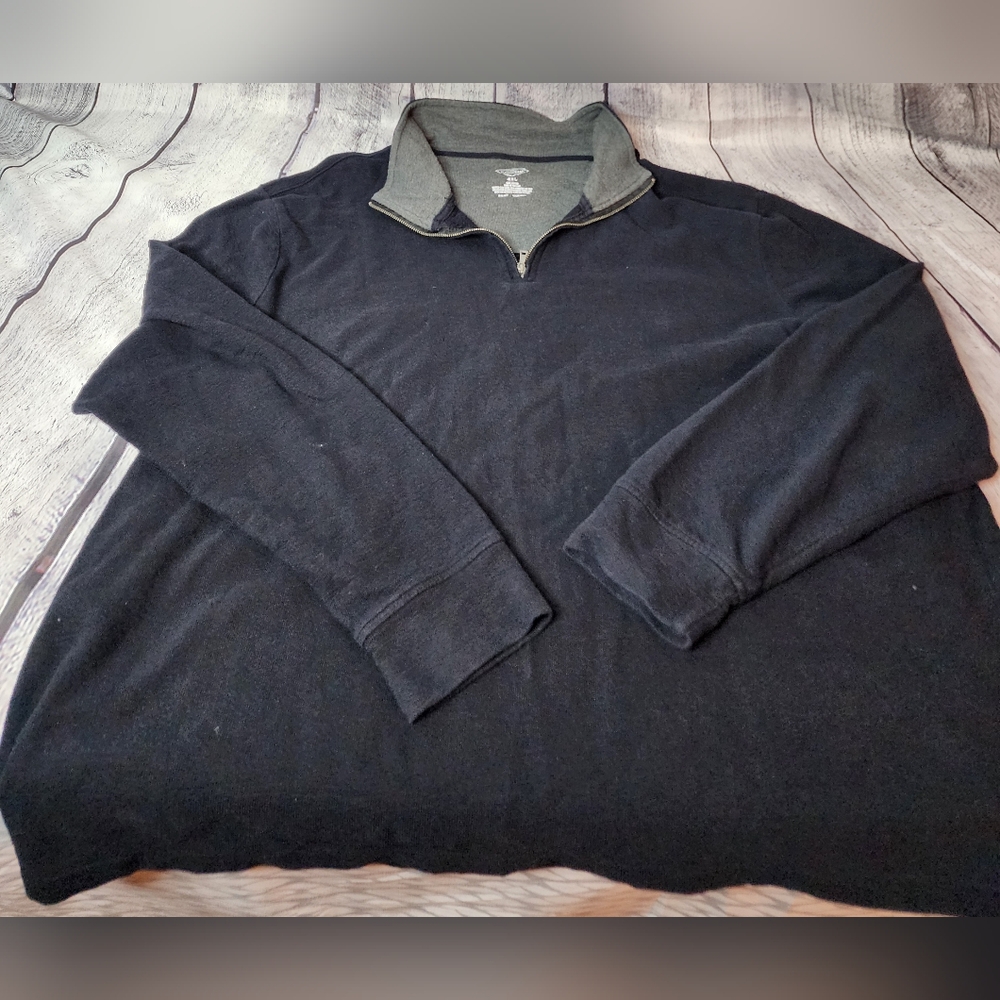 St John's Bay Black 4XL Men's long sleeve shirt